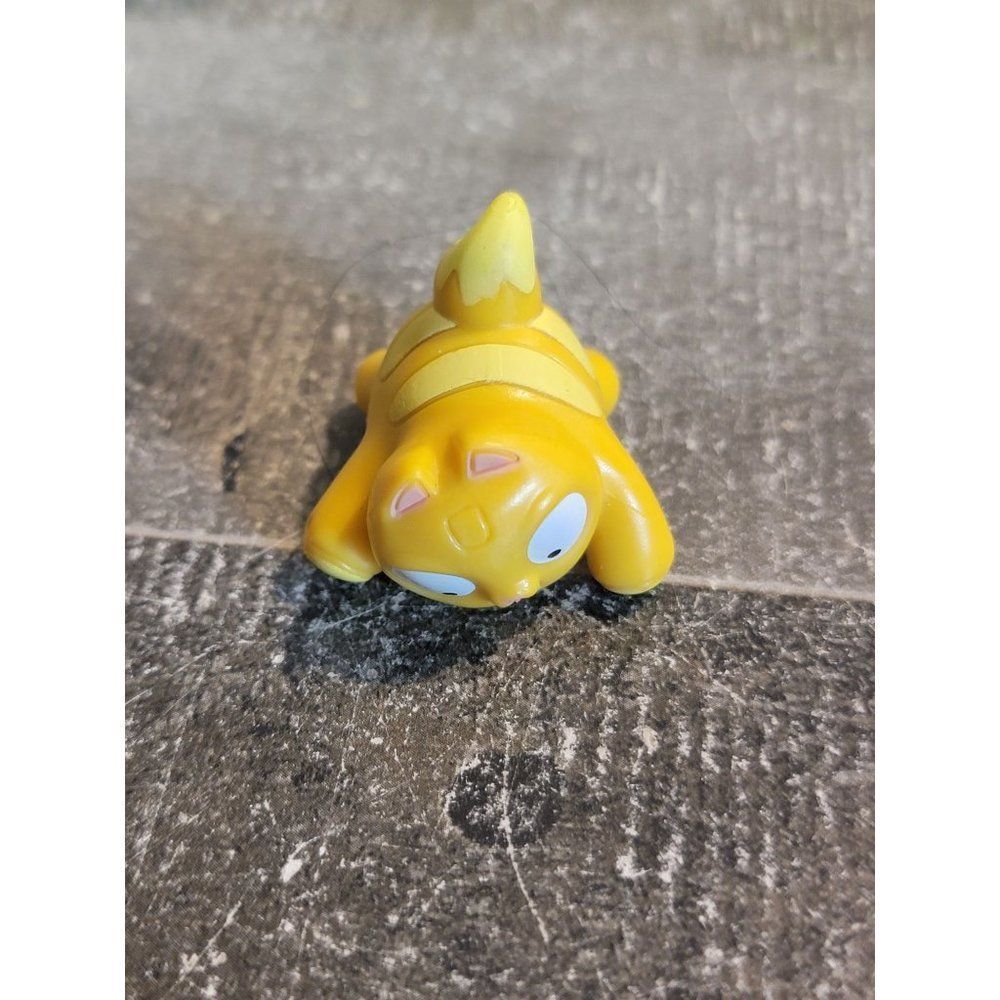 Yellow striped tabby cat kitten toy figure